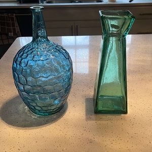 Teal vases